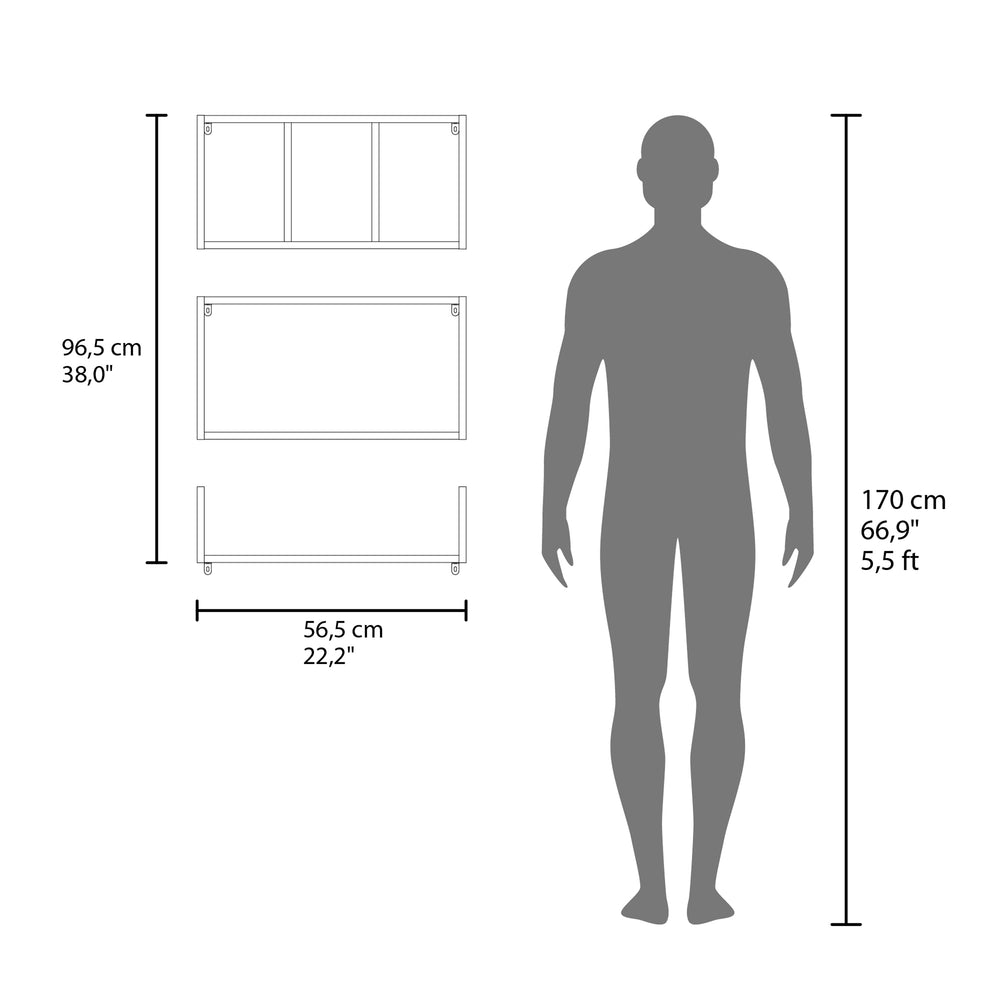 22-Inch Dennard Floating Wall Shelves – Curated 3-Piece Set