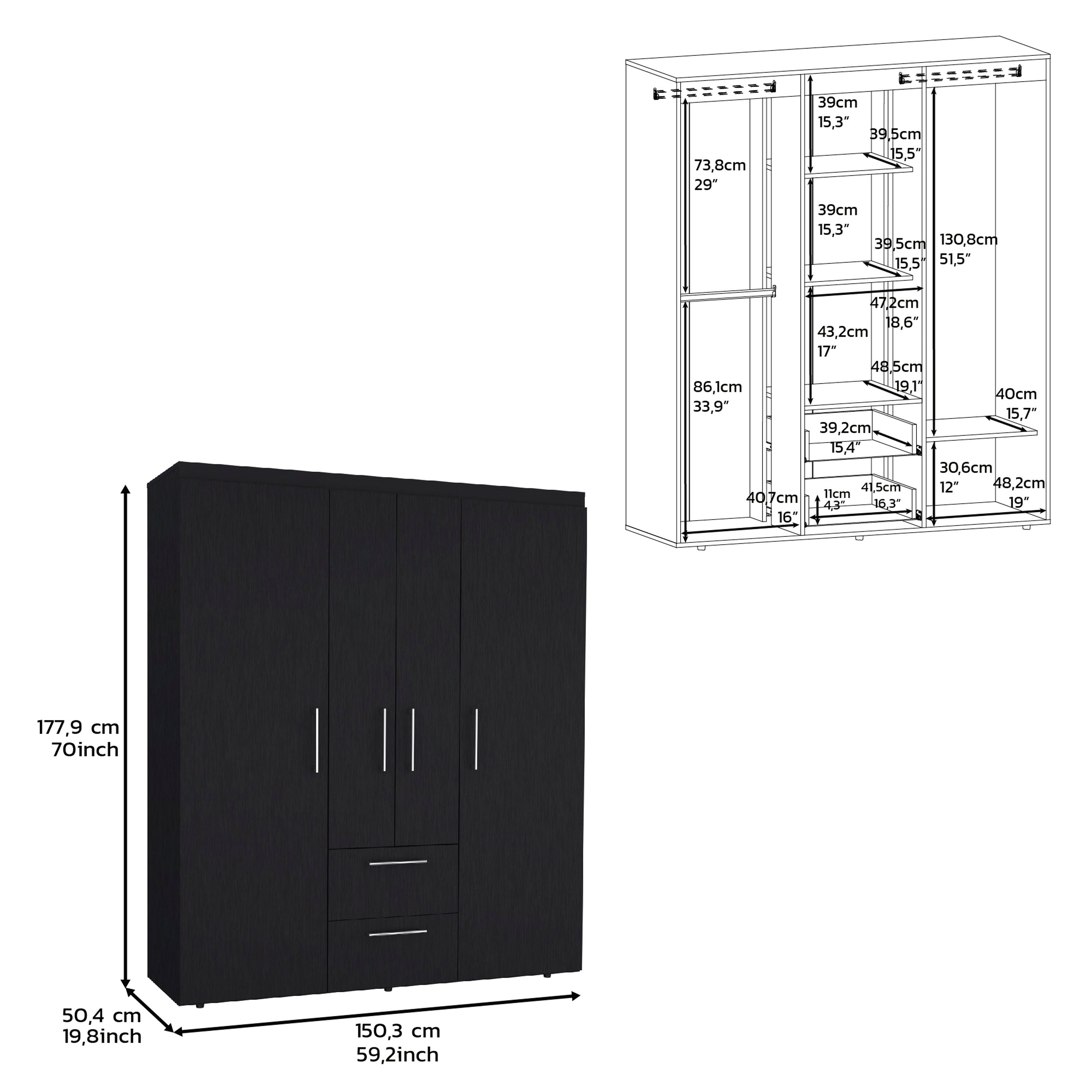 Valier Wardrobe Deluxe Armoire