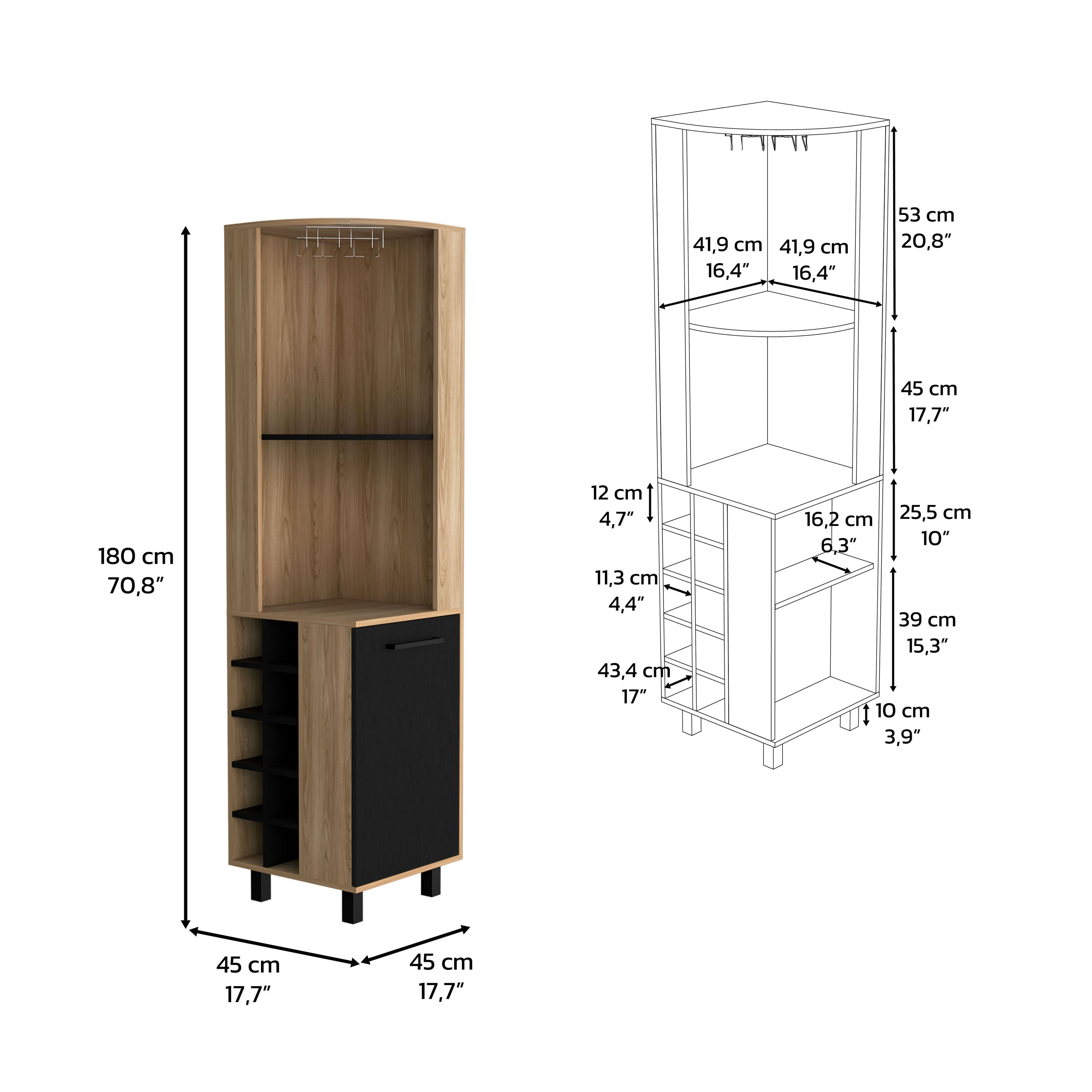 Morocco Corner Bar Cabinet