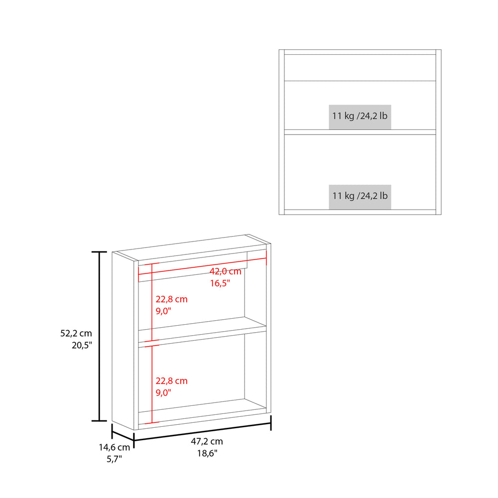 19-Inch Asheboro Medicine Cabinet with Single Door and 2 Open Shelves – Real Weight Capacity