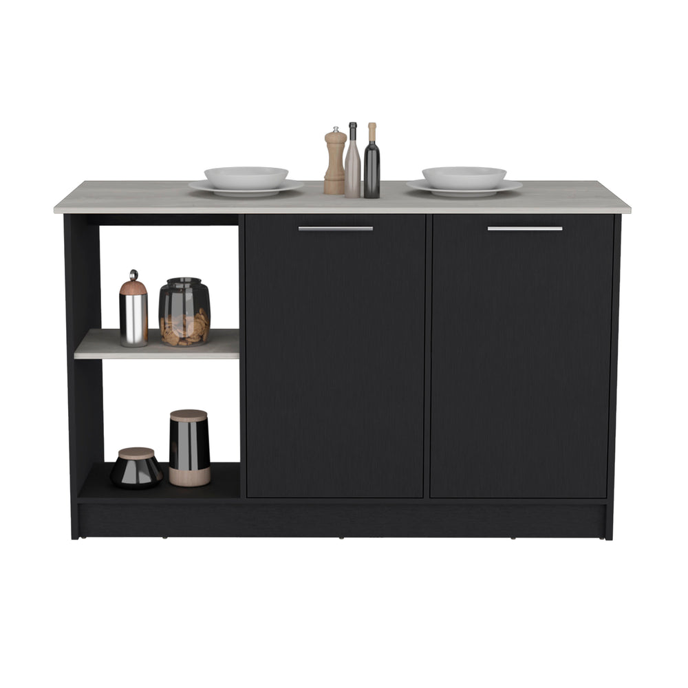 59-Inch Coral Kitchen Island with Double Door – Confirmed Load Rating