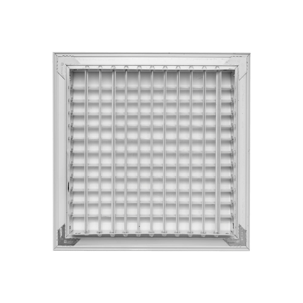 Laminaire Double Deflection Supply Grille – Adjustable Aluminum HVAC Vent Cover 10X10 W