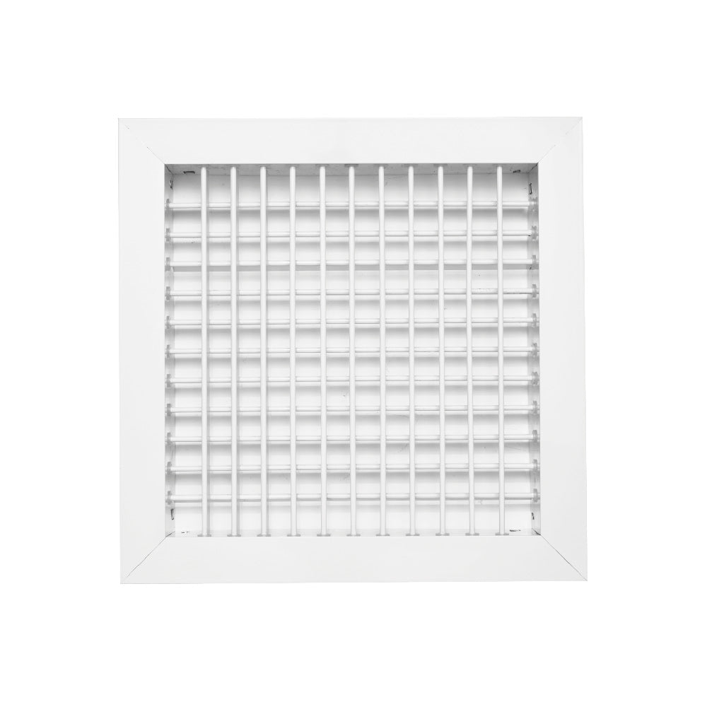 Laminaire Double Deflection Supply Grille – Adjustable Aluminum HVAC Vent Cover 10X10 W
