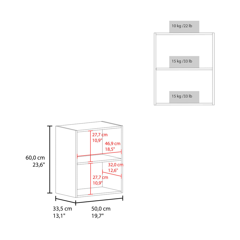 20-Inch Sterling Wall Cabinet with Single Door and 2 Open Shelves – Sturdy White Build