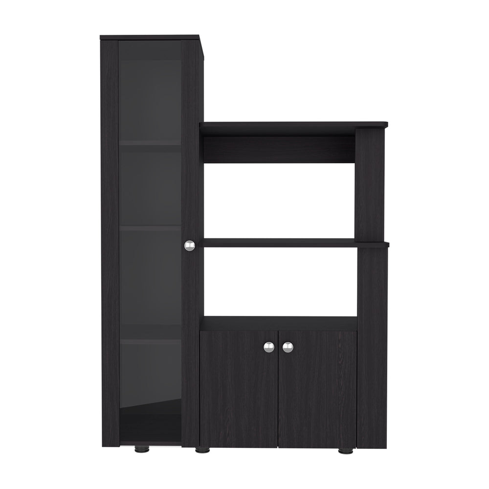 Lamar Multistorage Pantry Cabinet with an Appliance Shelf and Enclosed Storage for Kitchen Organization – Durable Construction