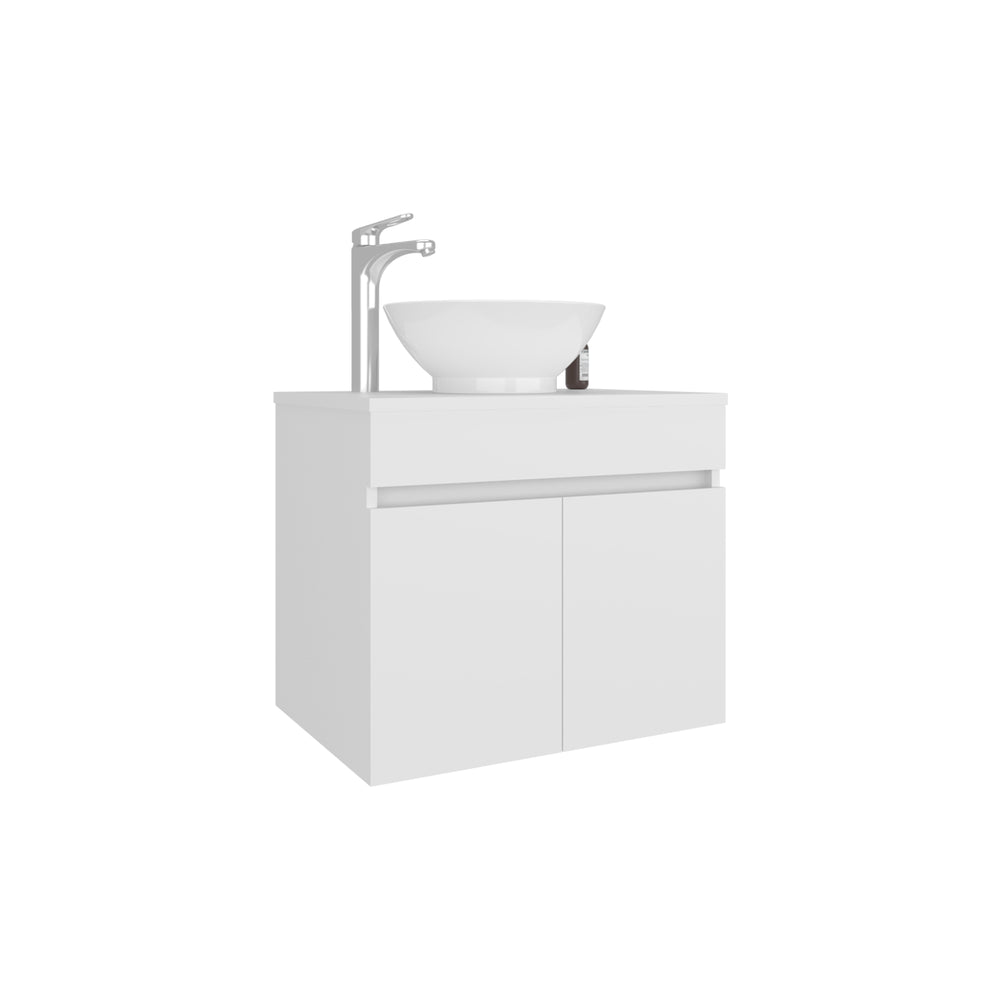 Capac Bathroom Vanity with Cabinet Doors and an Integrated Sink Top, Storage Vanity for Small Bathrooms – Hidden Storage
