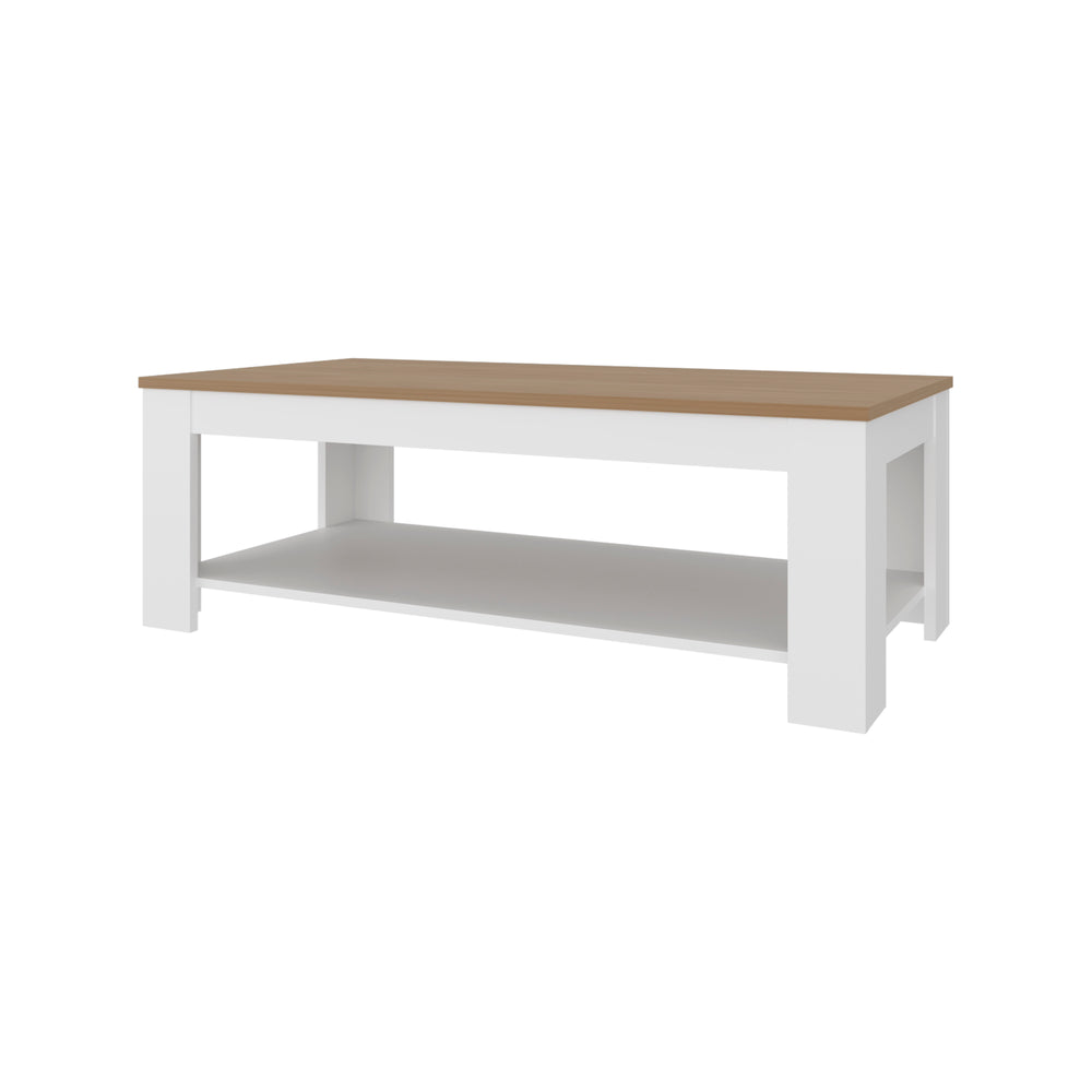 47-Inch Bowie Coffee Table – Clean-Lined Legs