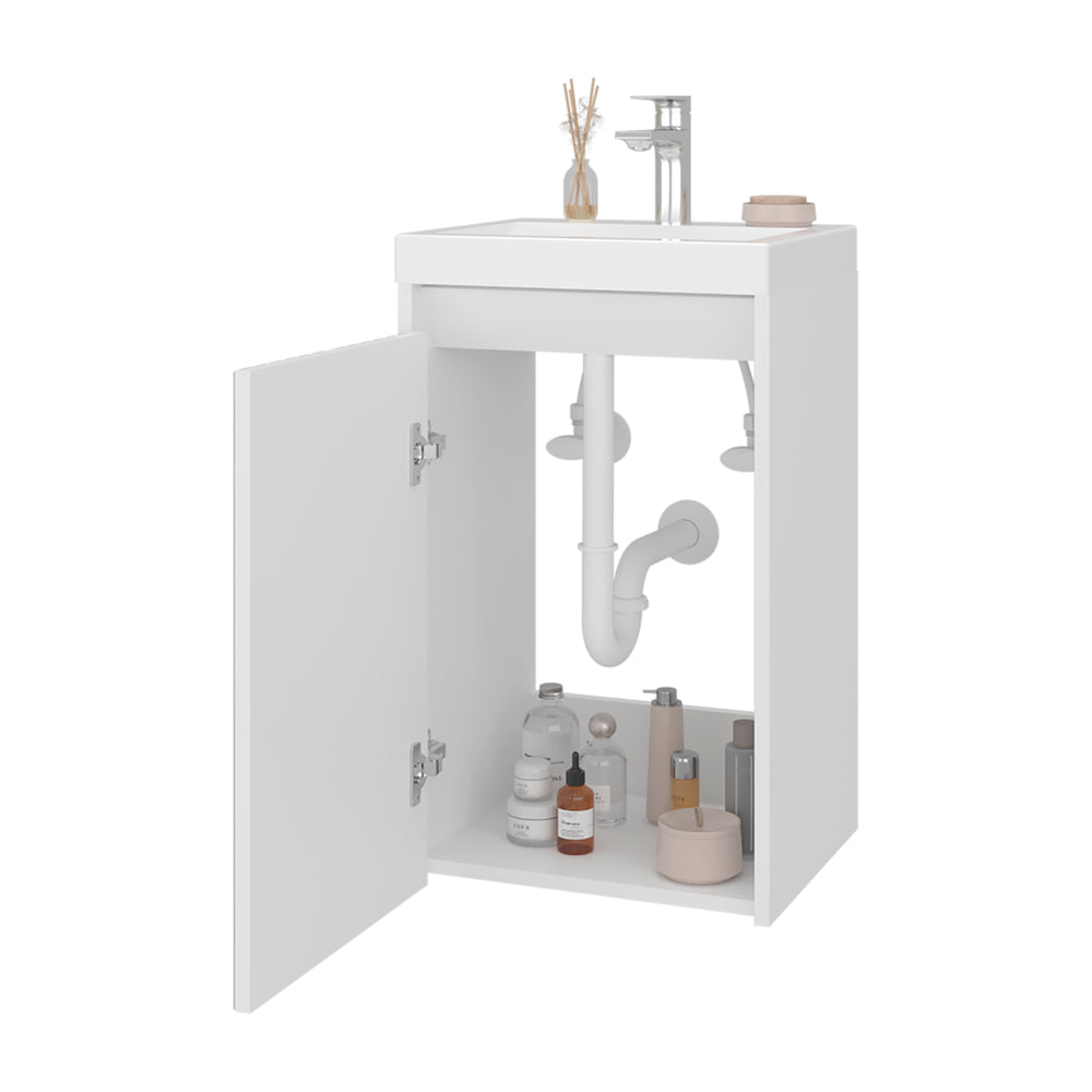 16-Inch Homer Bathroom Vanity with Sink with Single Door – Durable Construction