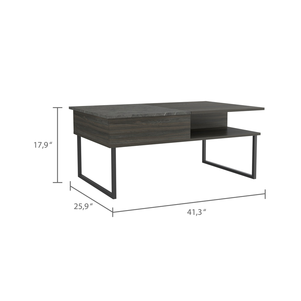 Atlanta Lift Top Coffee Table – Marble-Look Accent