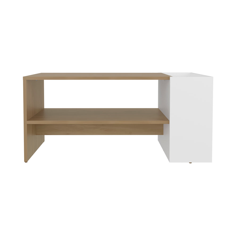 36-Inch Galatia Coffee Table – Open Shelving Storage