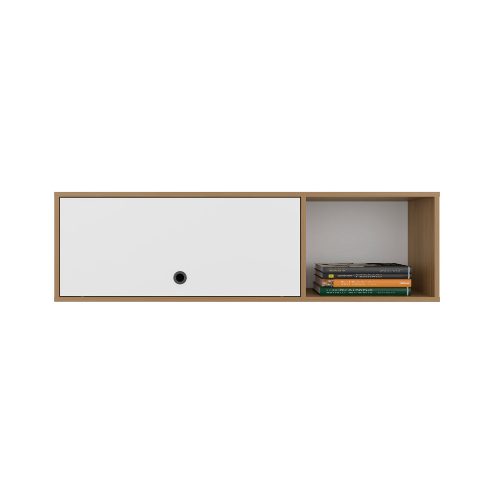 47-Inch Somerset Wall Cabinet with Single Door and 3 Open Shelves – Sturdy, Reliable Build