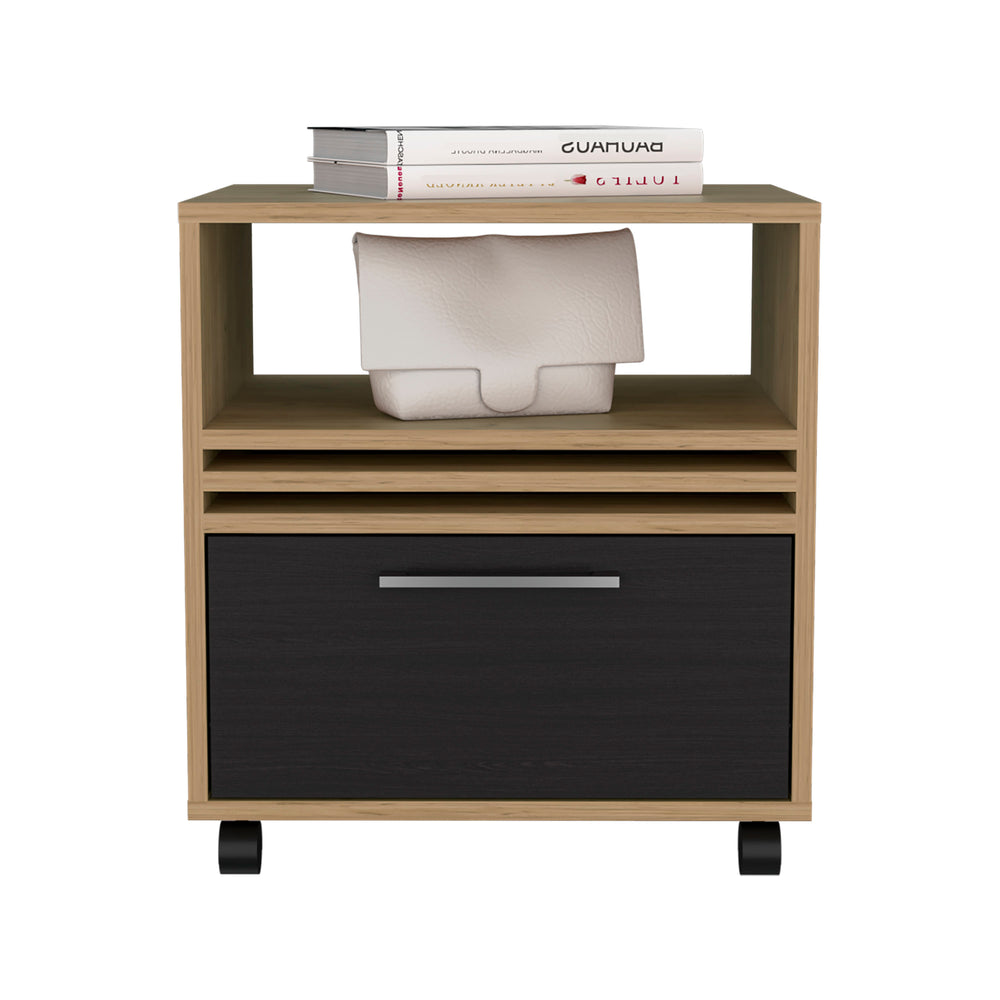 19-Inch Alsen Nightstand with Casters and 1-Drawer – Confirmed Load Rating