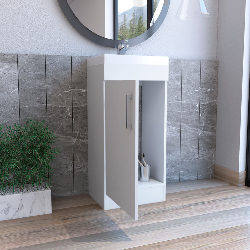 16-Inch Sevilla Bathroom Vanity with Sink with Single Door – Built-In Sink Top