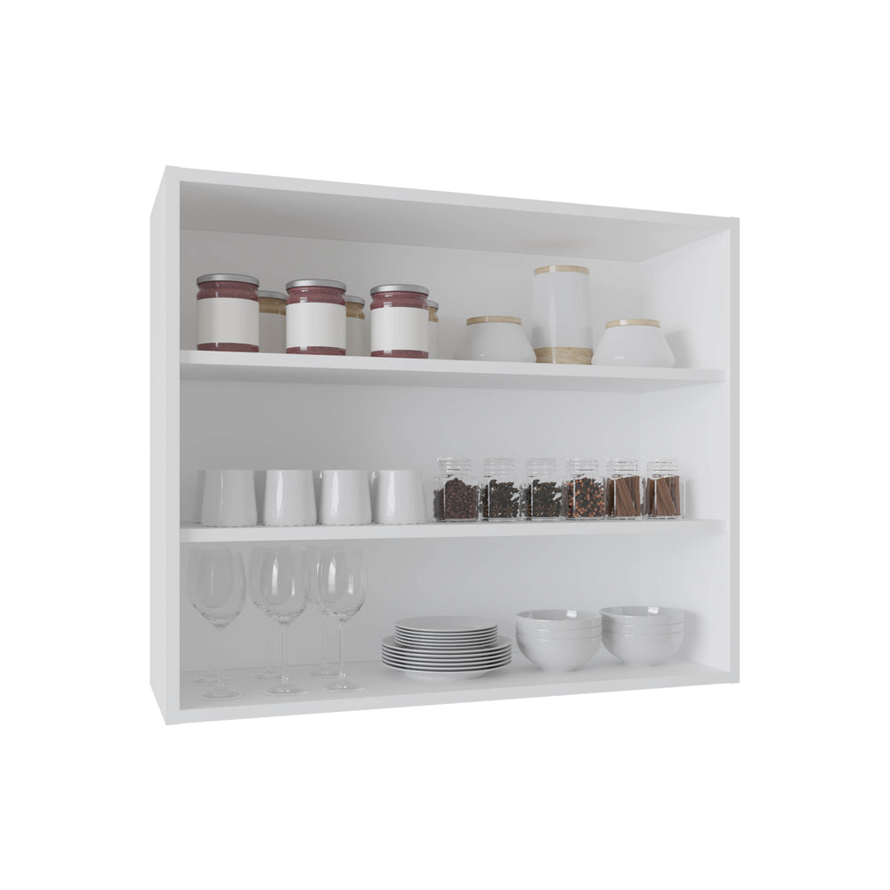 36-Inch Ida Floating Wall Shelves with 3 Open Shelves – Compartmentalized Open Shelving