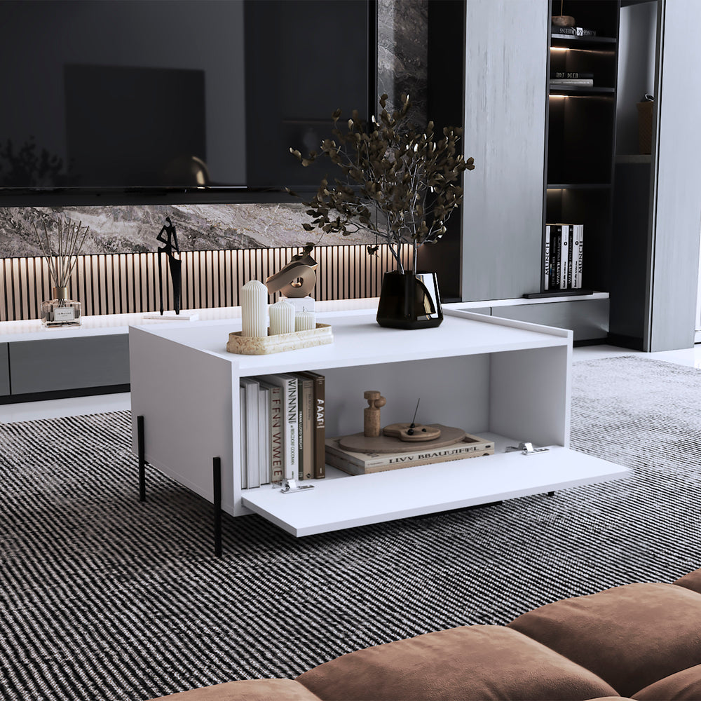 33-Inch Juneau Coffee Table – Raised Edge Tabletop