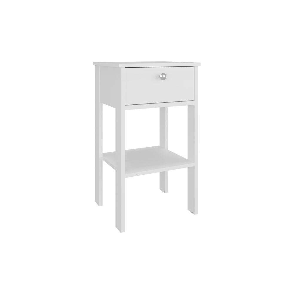 16-Inch McRae Nightstand with 1-Drawer – Open Shelving Storage