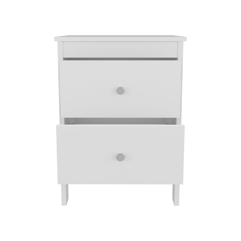 19-Inch Norge Nightstand with 2-Drawer – Durable Construction