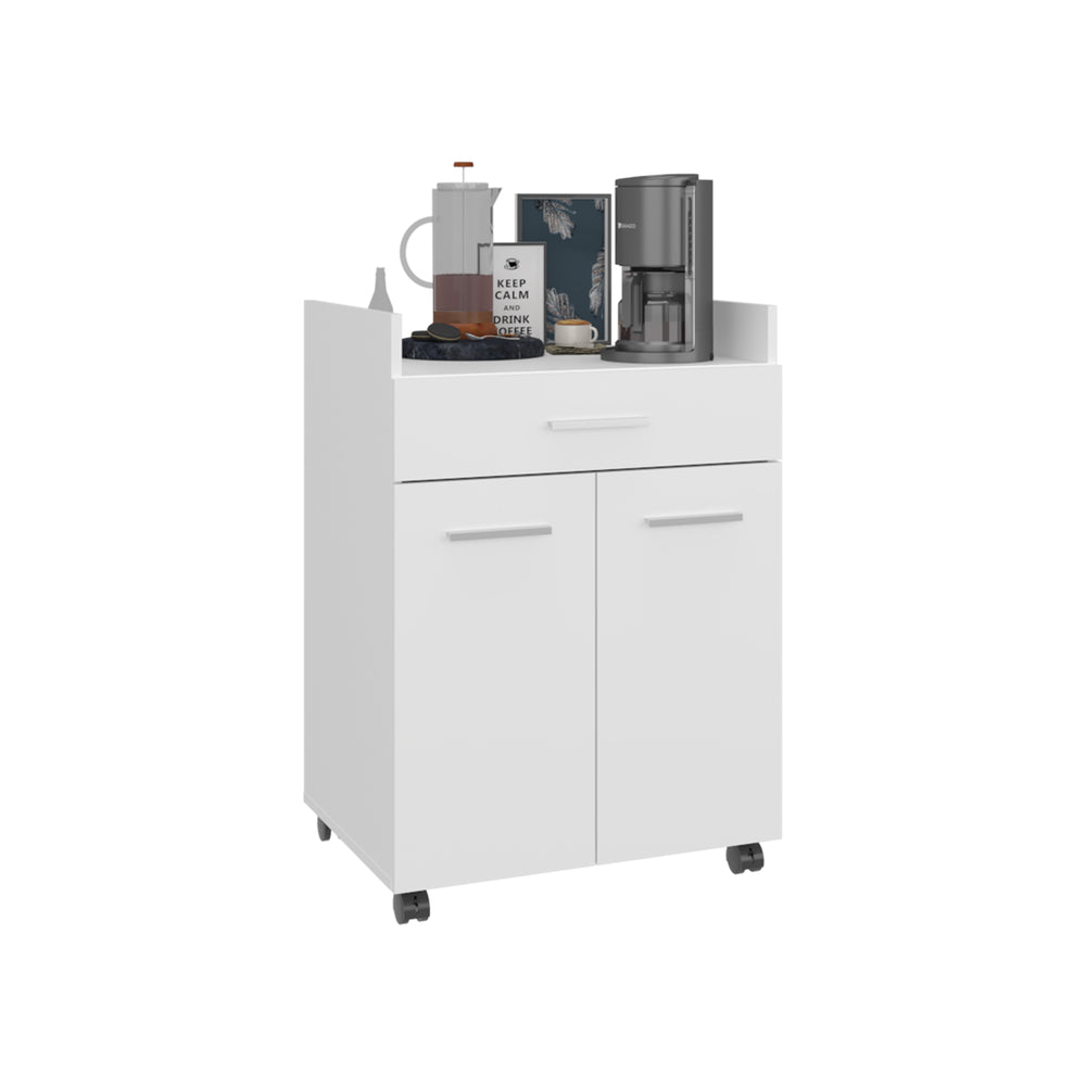 24-Inch Epps Rolling Kitchen Cart with Casters and 1-Drawer – Durable Construction