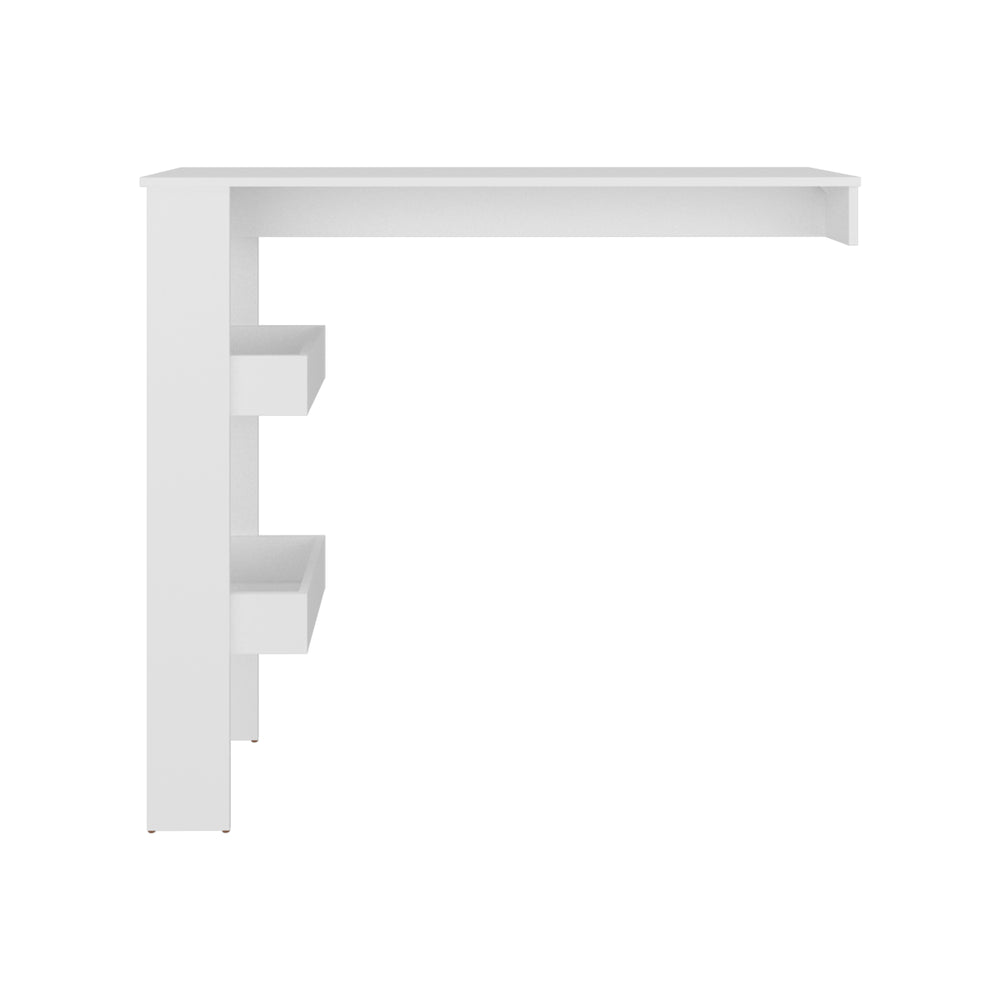17-Inch Barling Bar Table with 2 Open Shelves – Counter-Height Tabletop