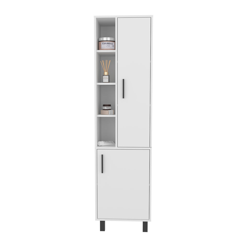 18-Inch Nicut Storage Cabinet with Double Door and 8 Open Shelves – Durable Construction