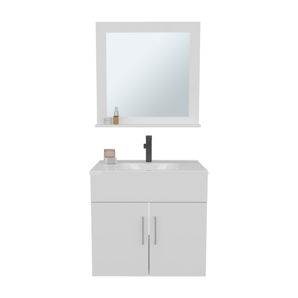 24-Inch Jette Bathroom Vanity with Sink with Mirror and Double Door – Matching Mirror Included