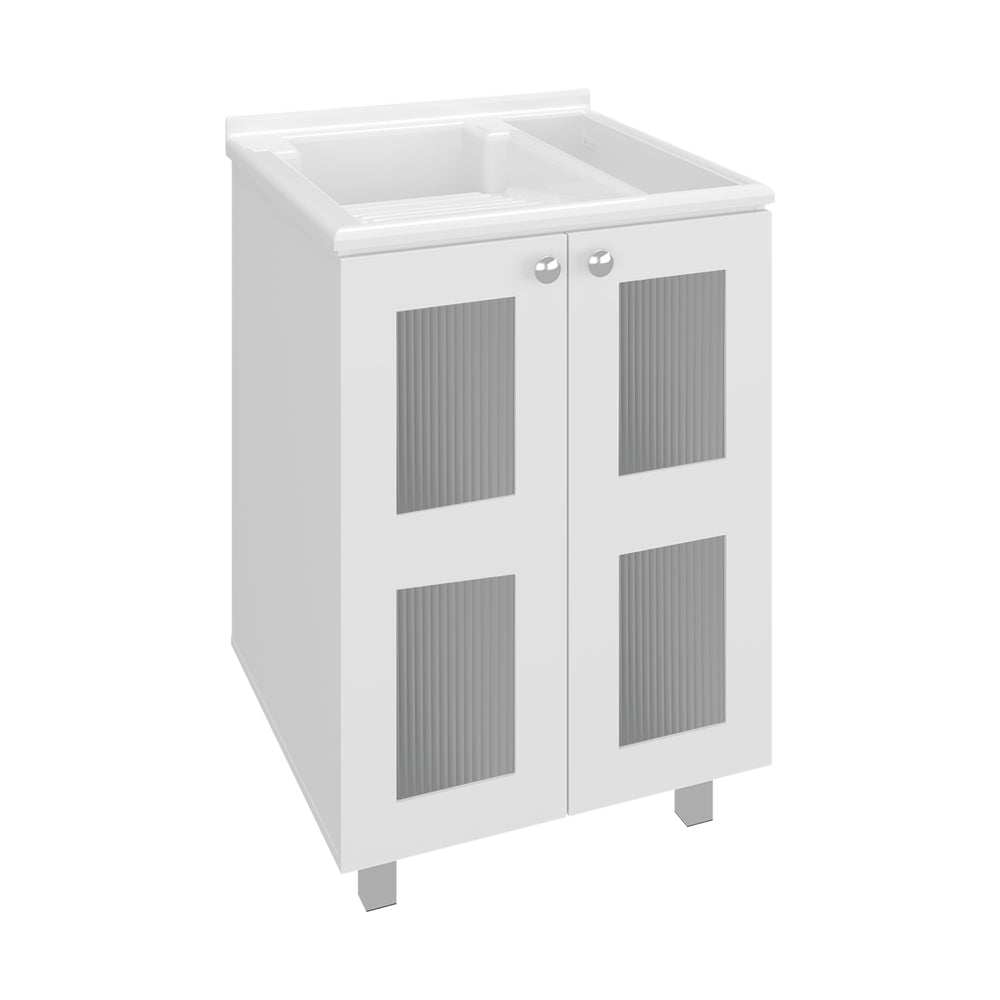 24-Inch Roper Freestanding Utility Sink Cabinet with Double Door – Freestanding Leg Base