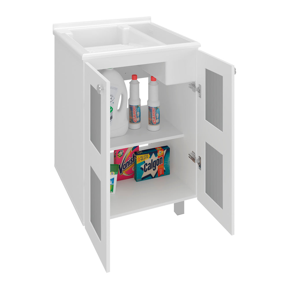 24-Inch Roper Freestanding Utility Sink Cabinet with Double Door – Durable Moisture-Resistant Build