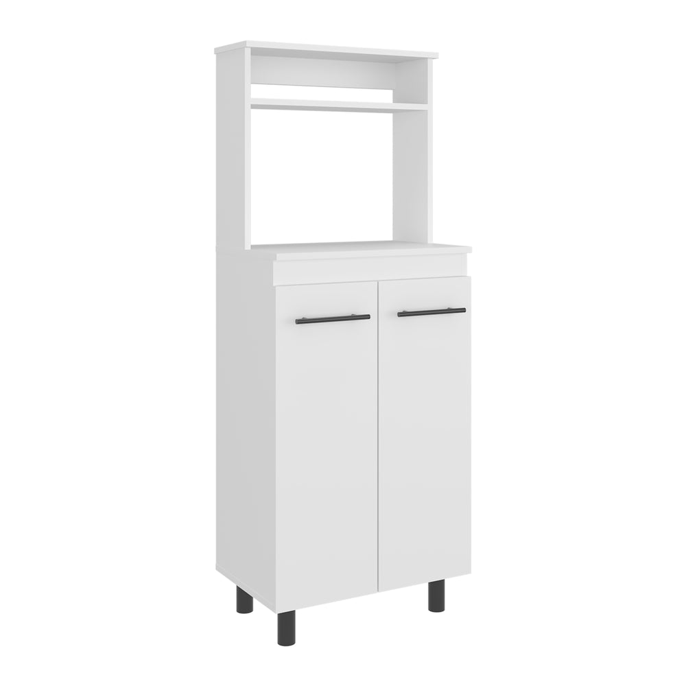 24-Inch Enderlin Storage Cabinet with Double Door and 3 Open Shelves – Confirmed Load Rating