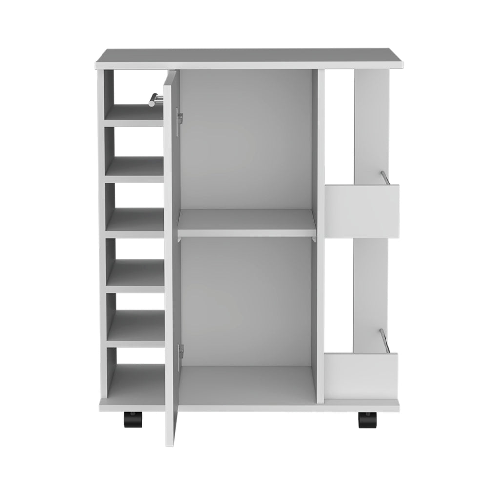 26-Inch Selden Bar Cart with Casters – Indoor Use And Assembly Required