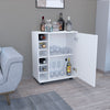 Tilden Bar Cart Sleek Mobile Cocktail Station with Built-in Bottle Storage