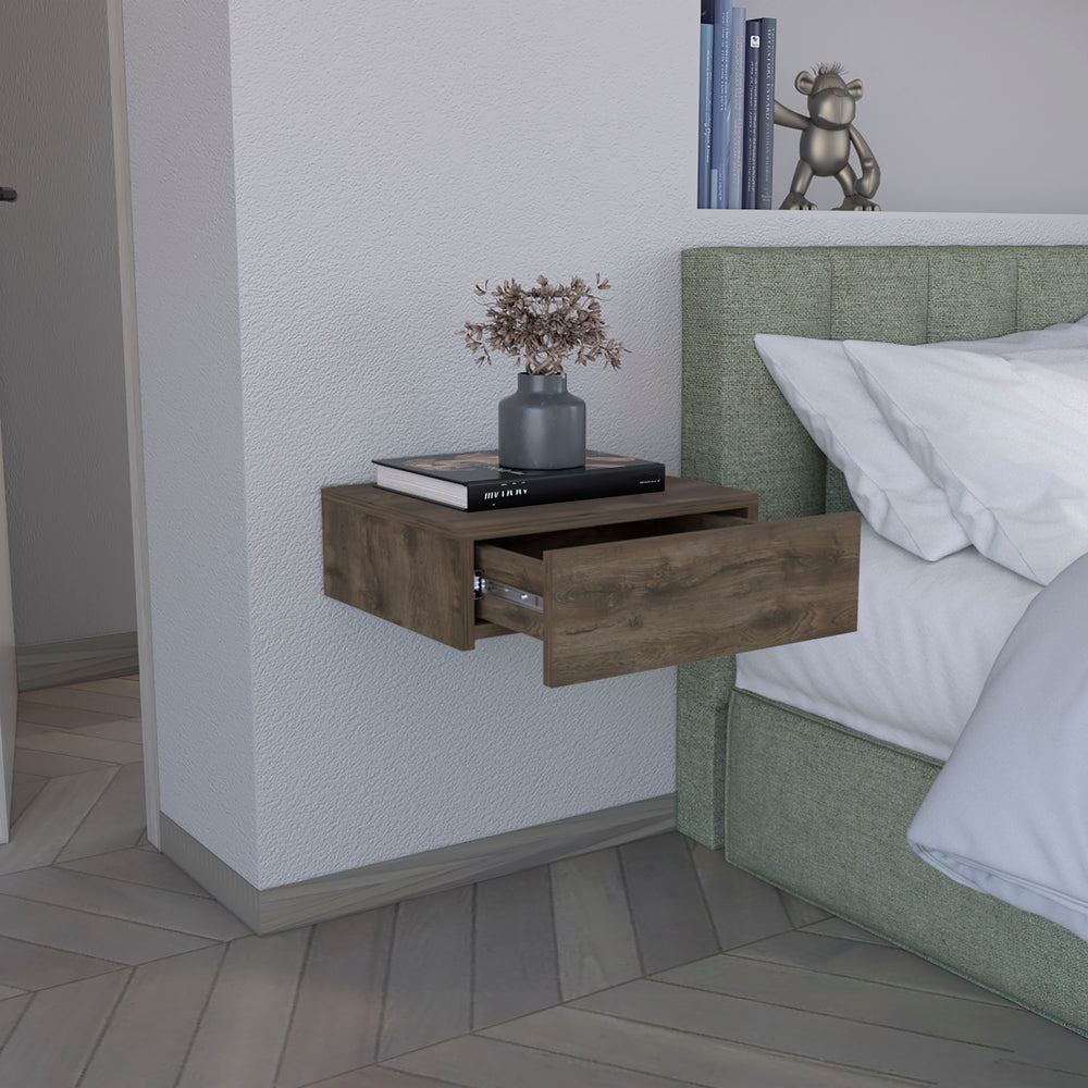 16-Inch Ivor Nightstand with Wall-Mounted – Handy Storage Drawer