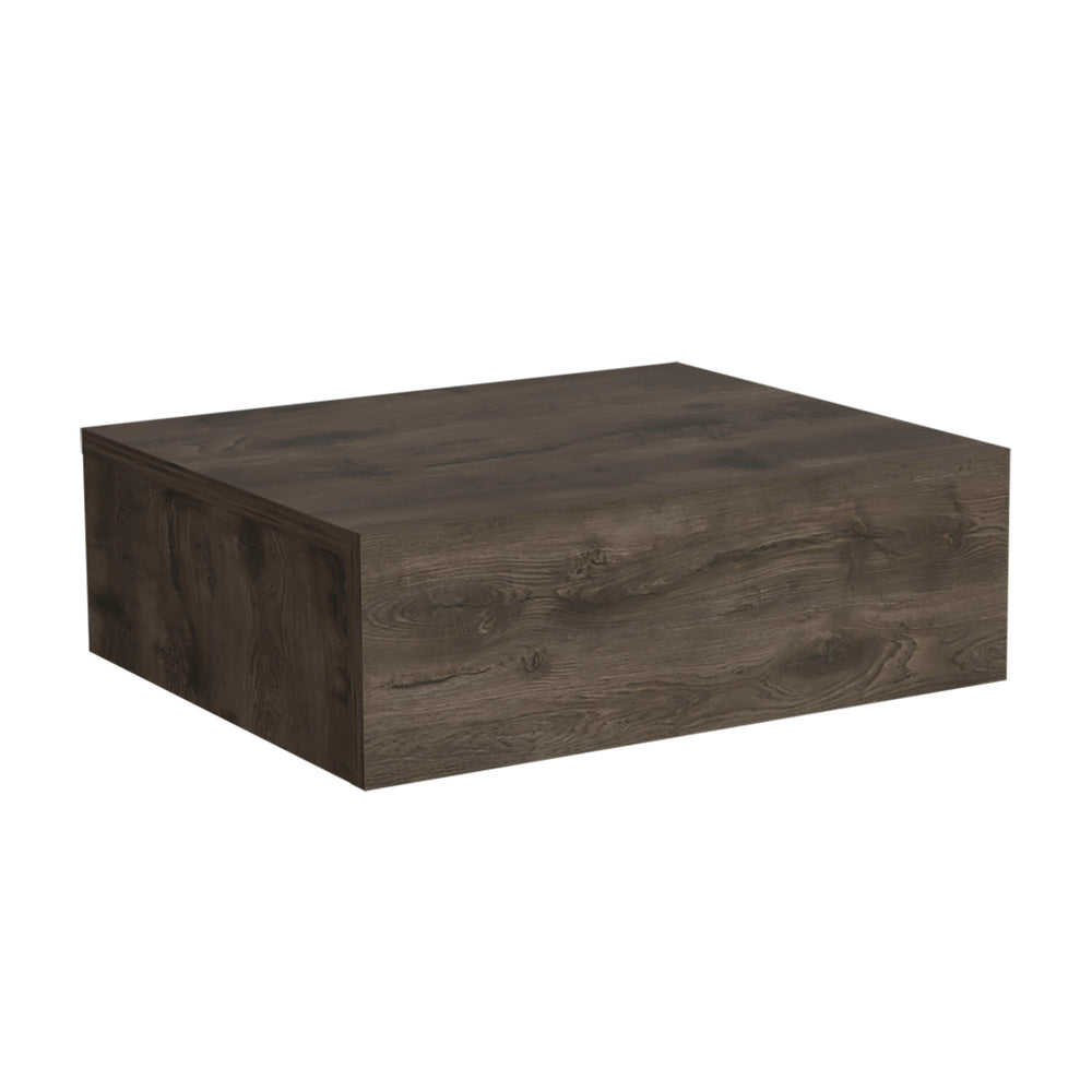 16-Inch Ivor Nightstand with Wall-Mounted – Sturdy Dark Brown Build