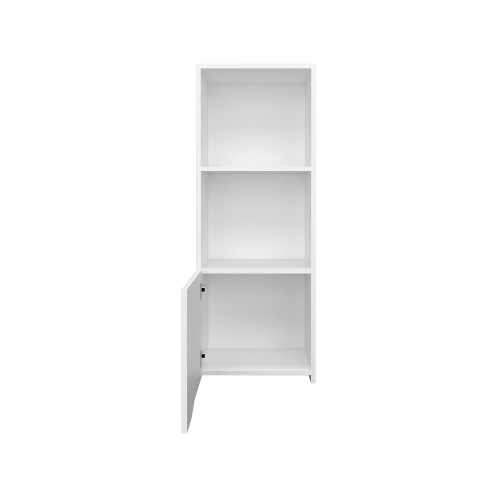 16-Inch Salem Wall Cabinet with Single Door and 3 Open Shelves – Durable Manufactured Wood