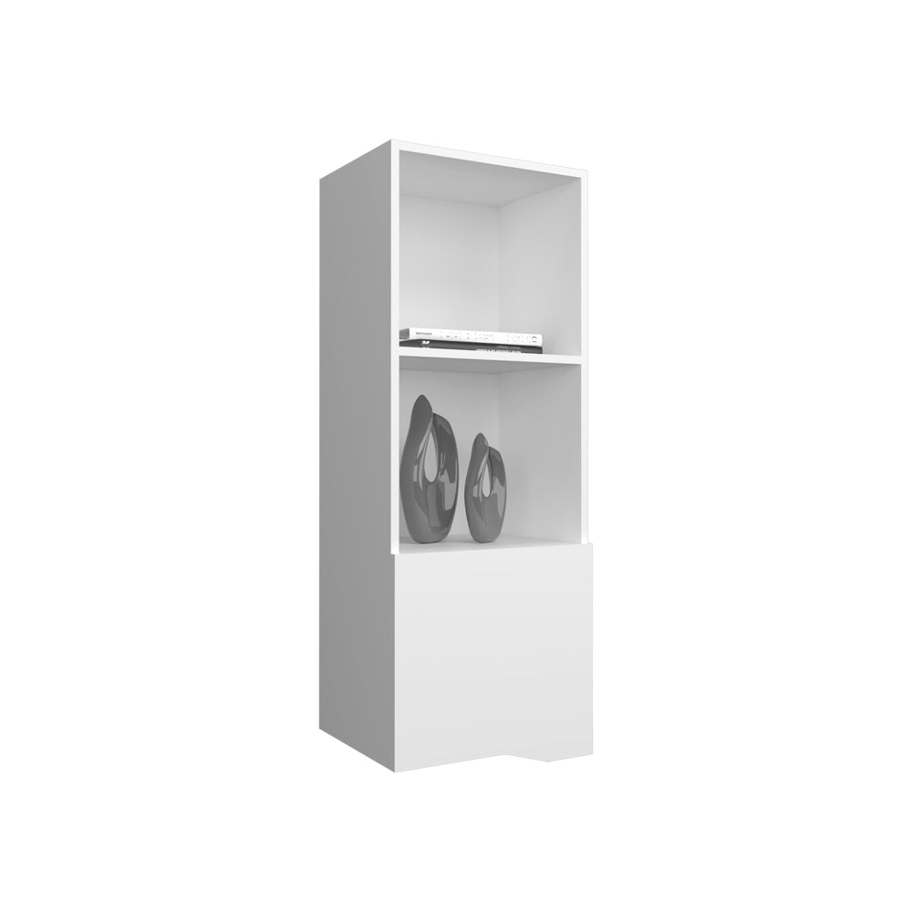 16-Inch Salem Wall Cabinet with Single Door and 3 Open Shelves – Open Shelving