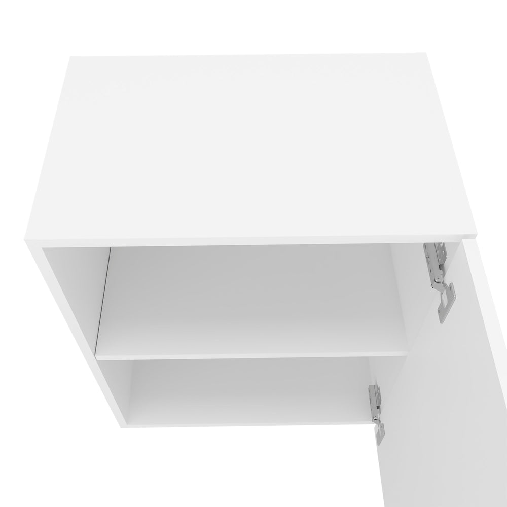 20-Inch Sterling Wall Cabinet with Single Door and 2 Open Shelves – Compact Wall-Mount Footprint