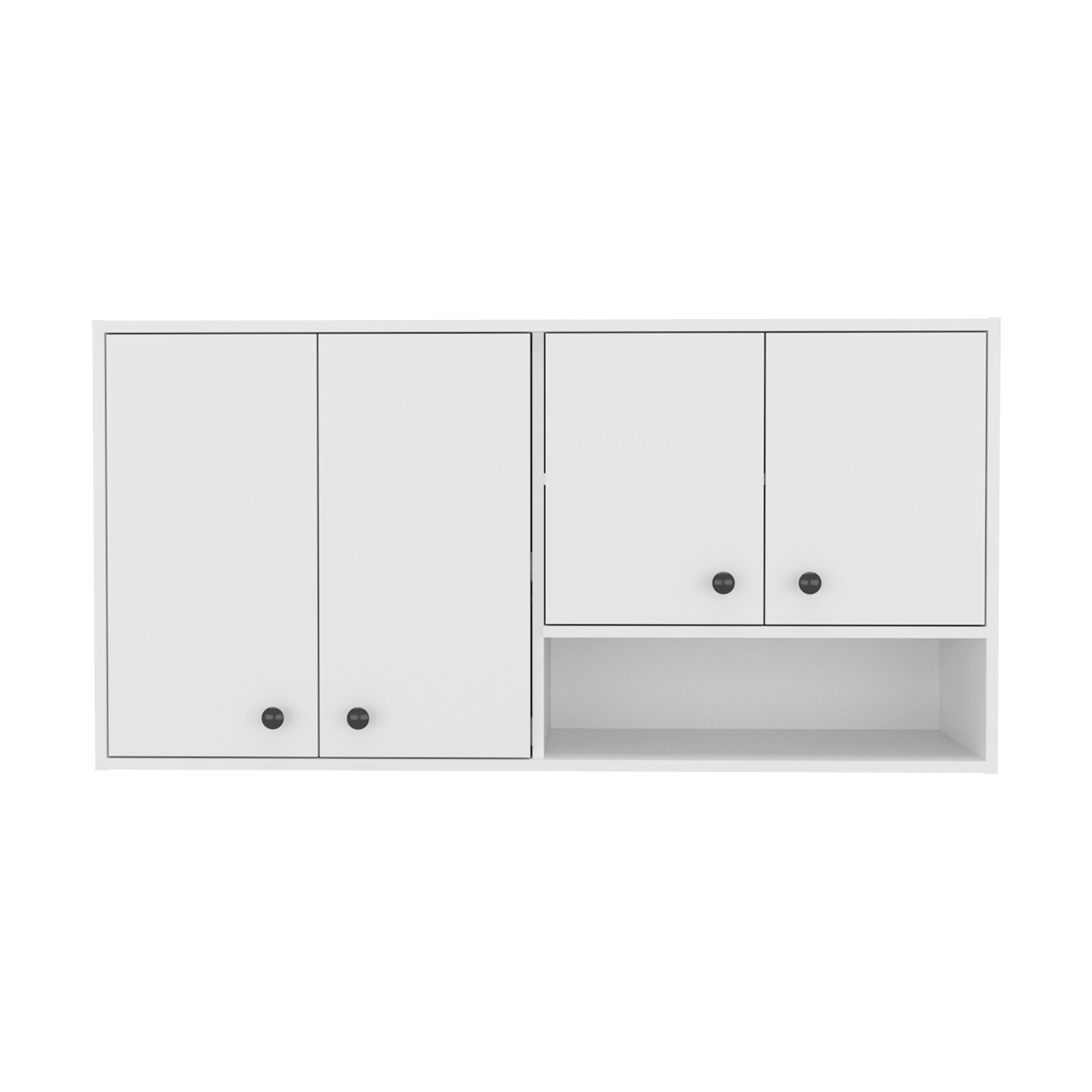 MLB 14774 - 120 Napoles wall kitchen cabinet (white), front view, closed, white background