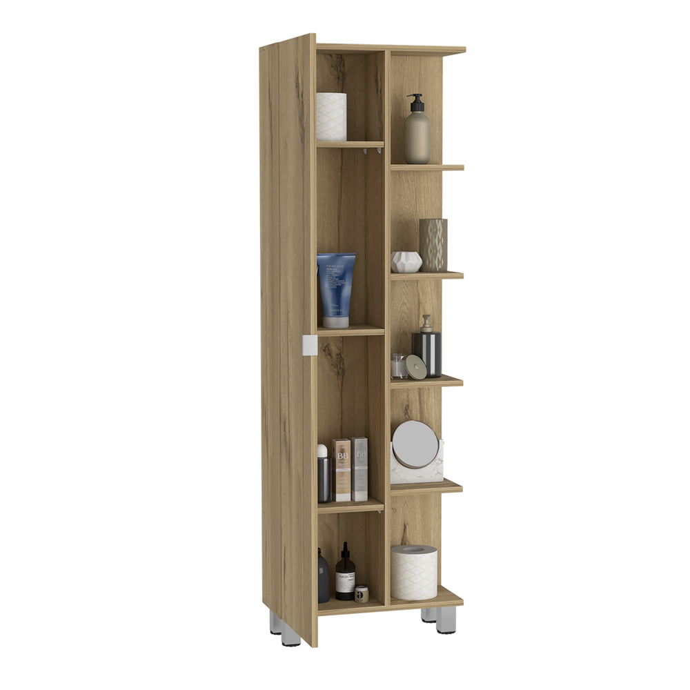 20-Inch Venus Linen Tower Cabinet with Single Door – Open External Shelving