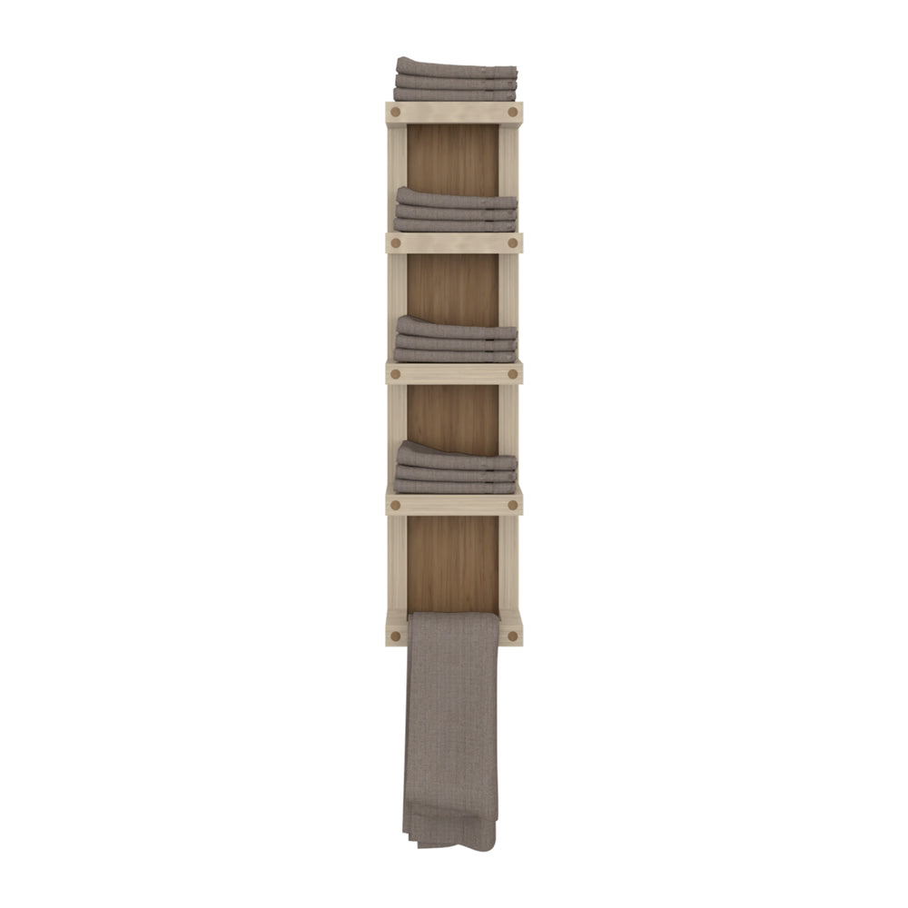 Chidester Bathroom Towel Rack with 5 Open Shelves – Durable Construction