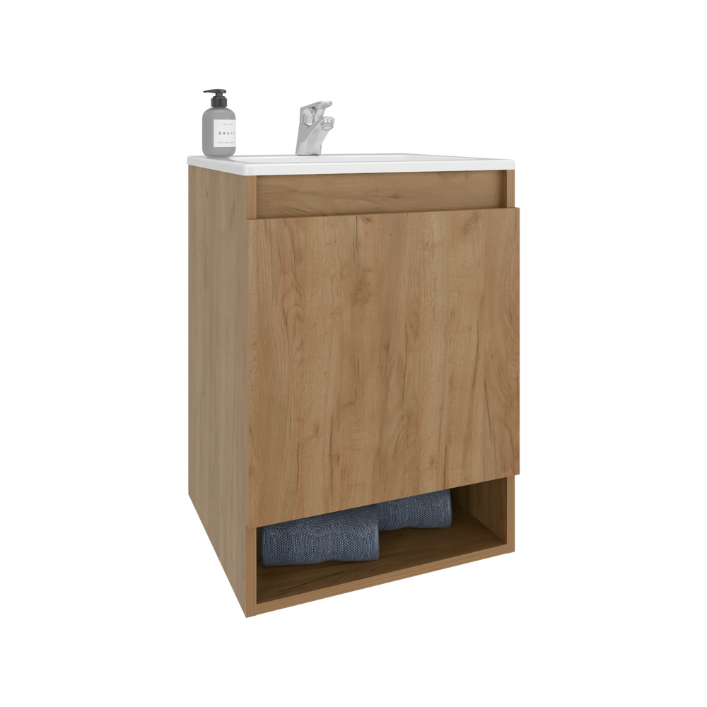 18” Elsie Bathroom Vanity with Sink and One Single Door – Overall Dimensions