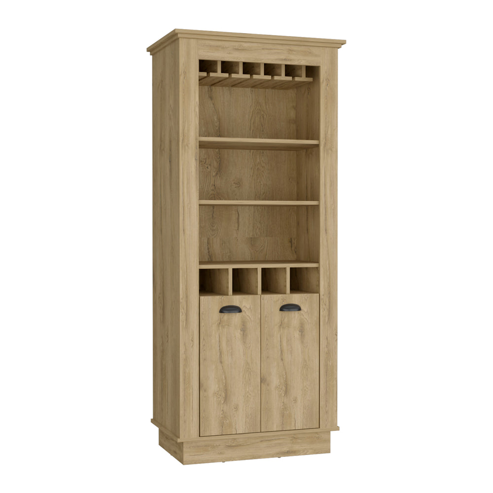 29-Inch Gale Bar Cabinet – Durable Macadamia Finish