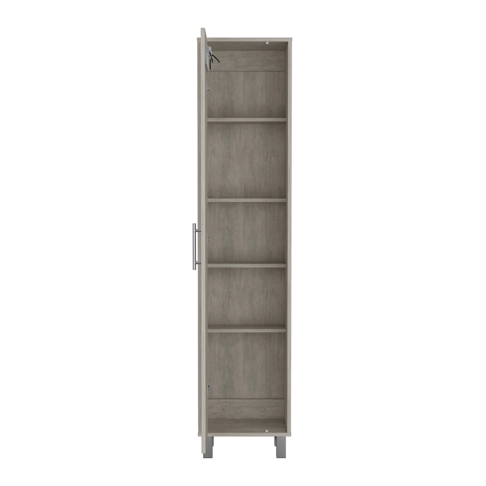 16-Inch Dryden Tall Narrow Storage Cabinet – Raised Leg Base