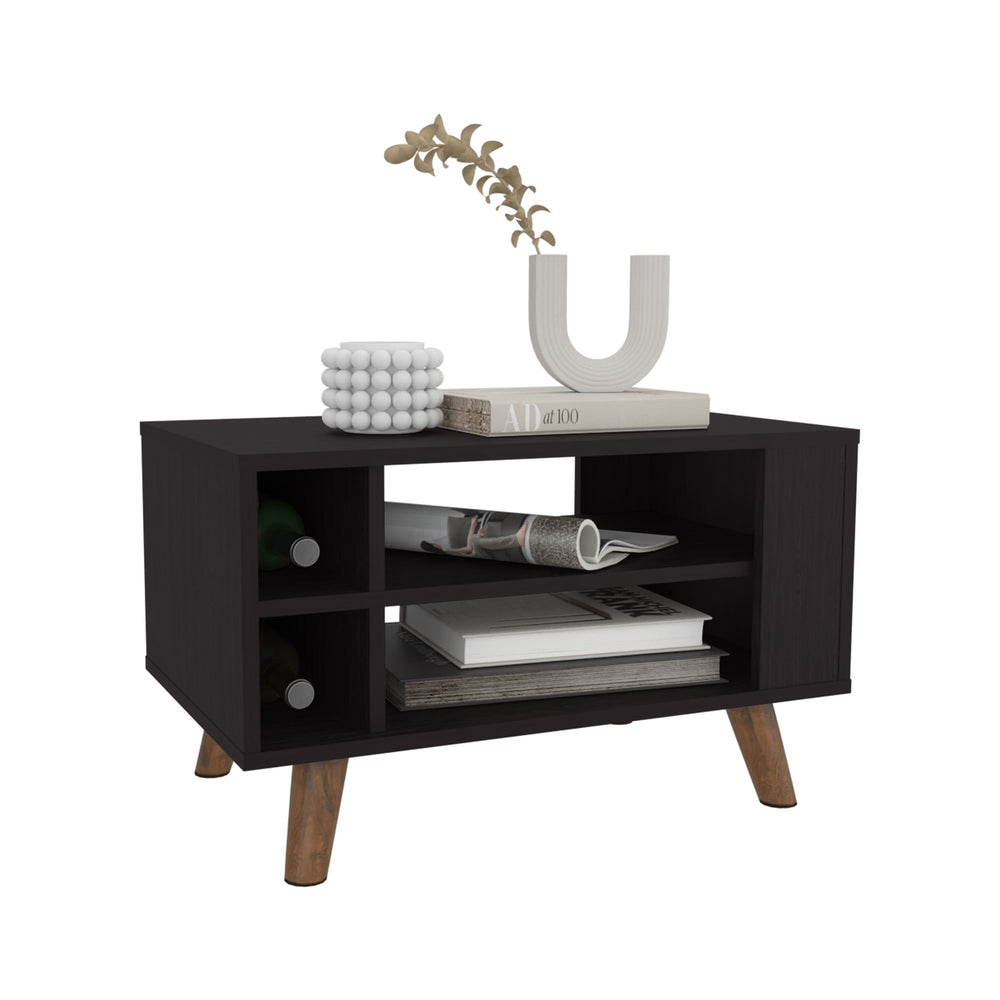 26-Inch Muir Coffee Table with 2 Open Shelves – Open Shelf Storage
