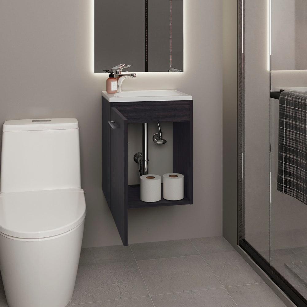 16-Inch Bothell Bathroom Vanity with Sink with Single Door – Wall-Mounted Design