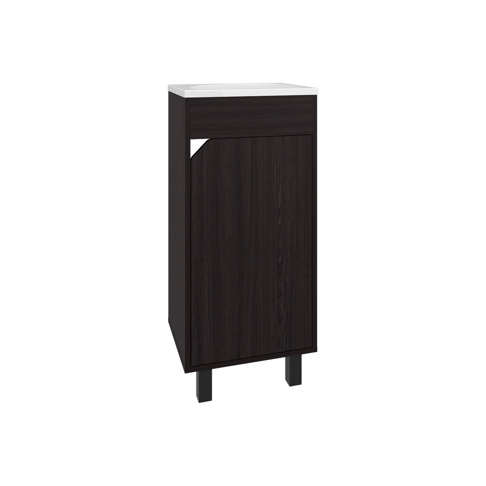 16-Inch Yorkana Bathroom Vanity with Sink with Single Door – Sturdy White Build