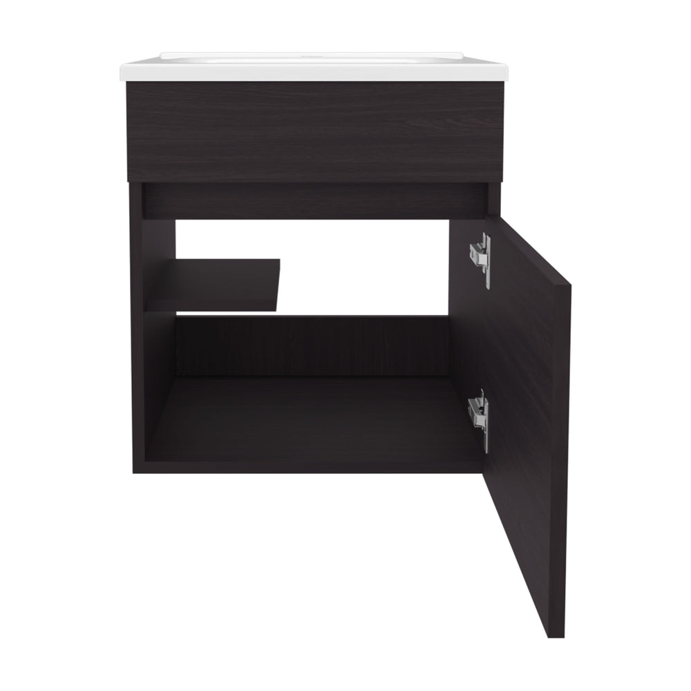 18-Inch Naknek Bathroom Vanity with Sink with Single Door – Hidden Storage