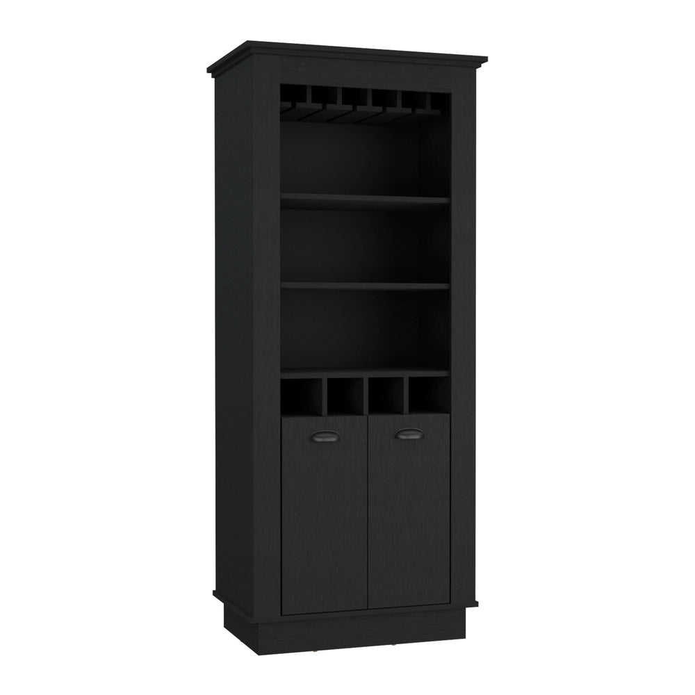 29-Inch Gale Bar Cabinet – Durable Black Finish