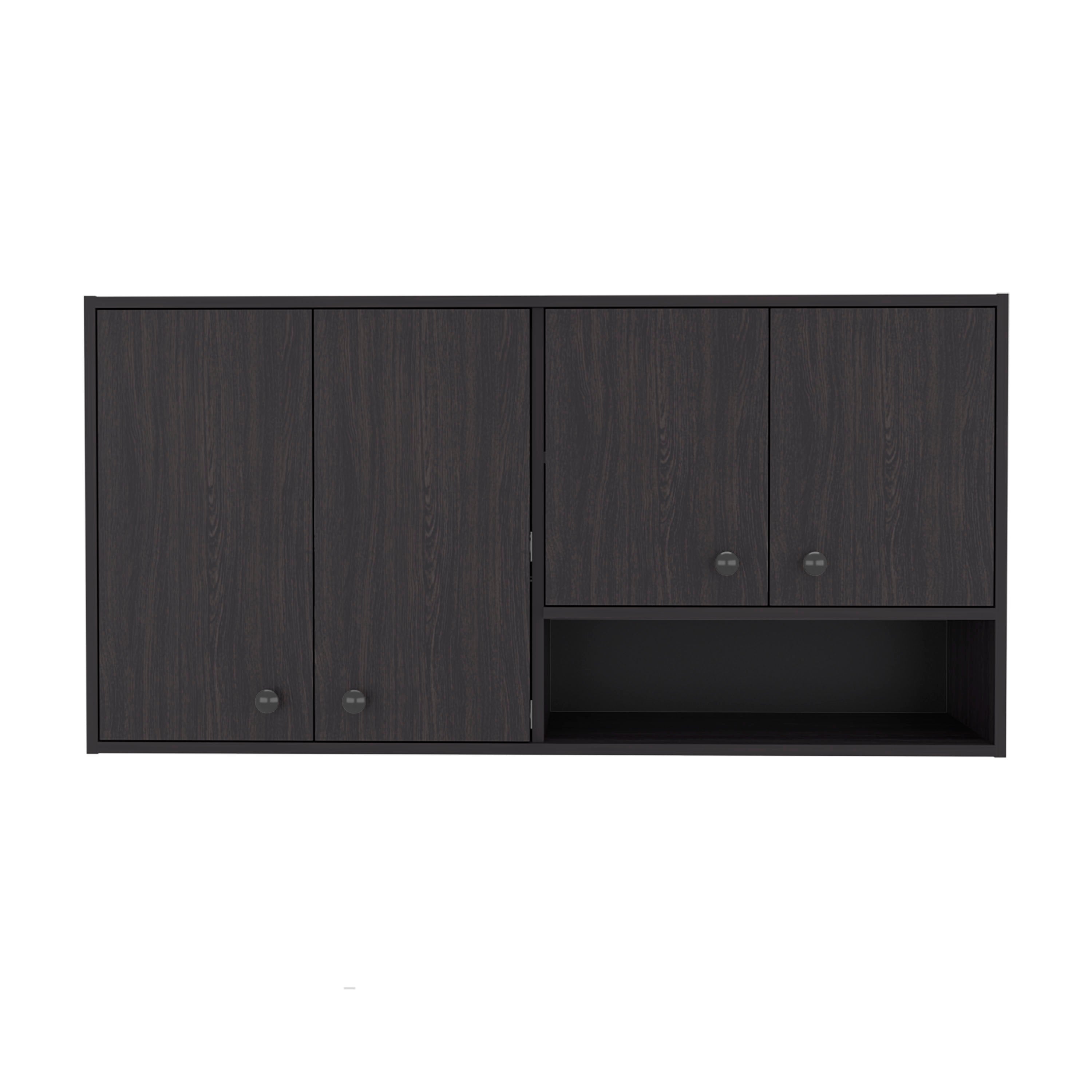 MLW 14776 - 120 Napoles wall kitchen cabinet (wengue), front view, closed, white background