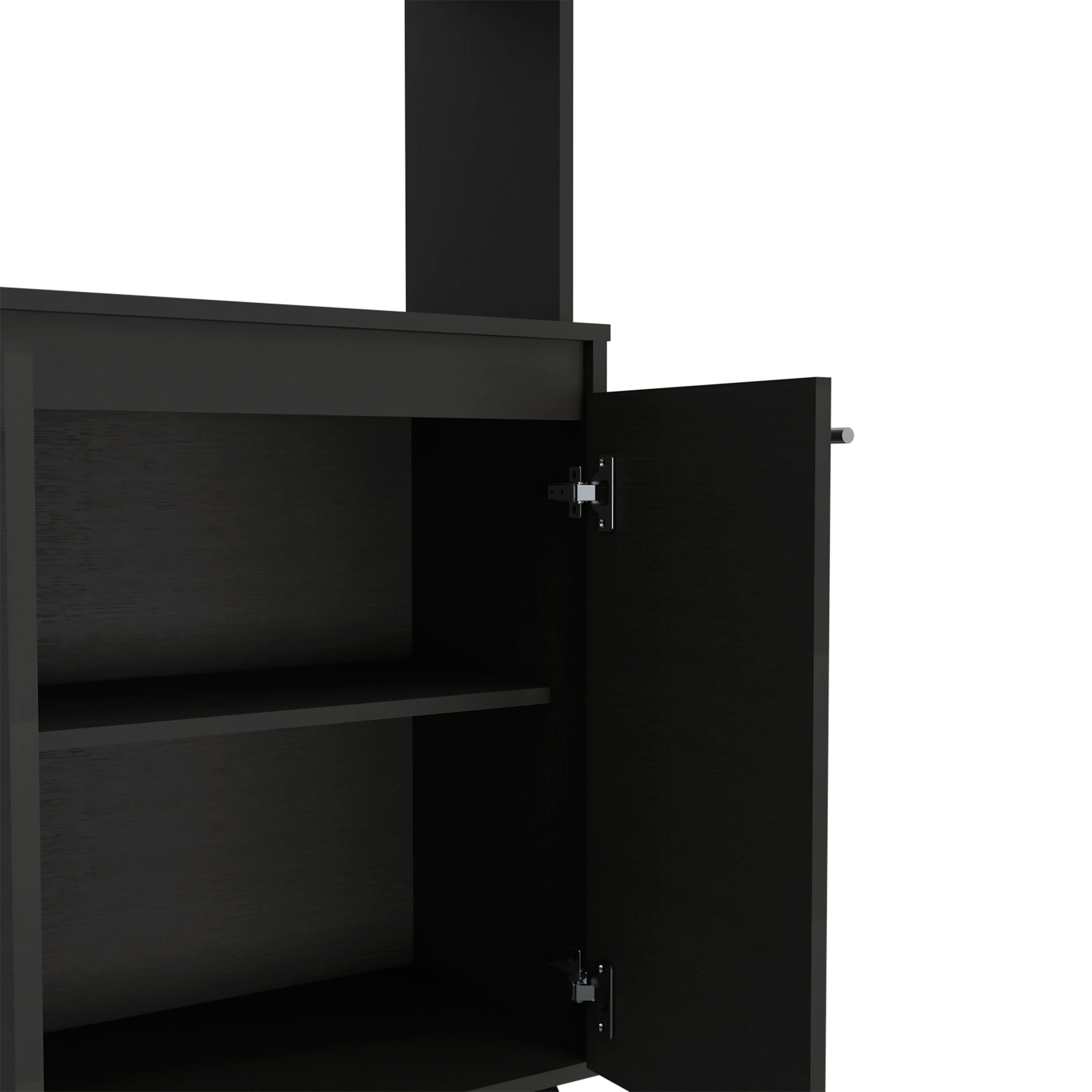 MLW 6770 - Close-up of cabinet interior shelf and door hinge