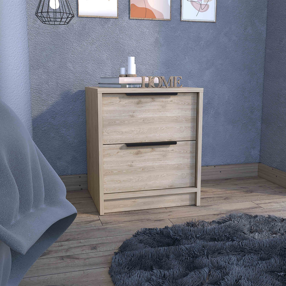 16-Inch Egeo Nightstand with 2-Drawer – Compact Bedside Footprint