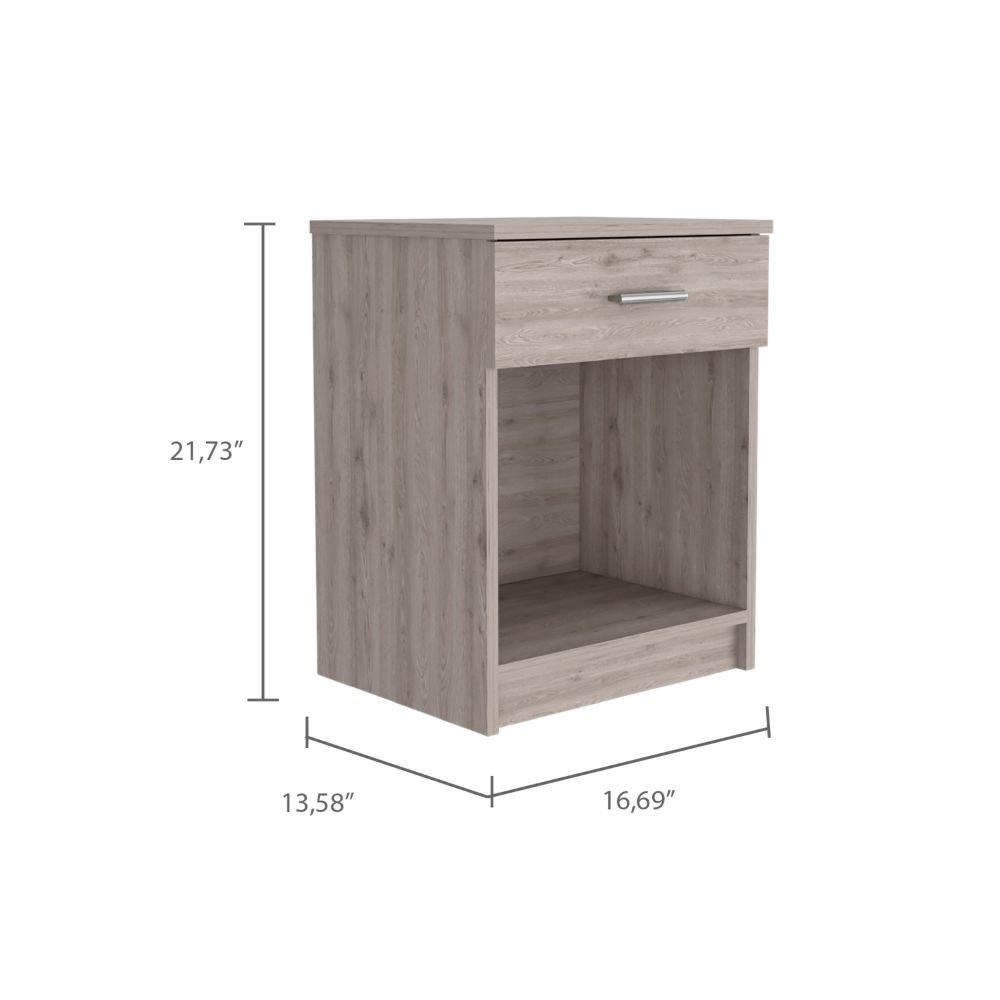 17-Inch Beryl Nightstand with 1-Drawer – Smooth-Gliding Drawer